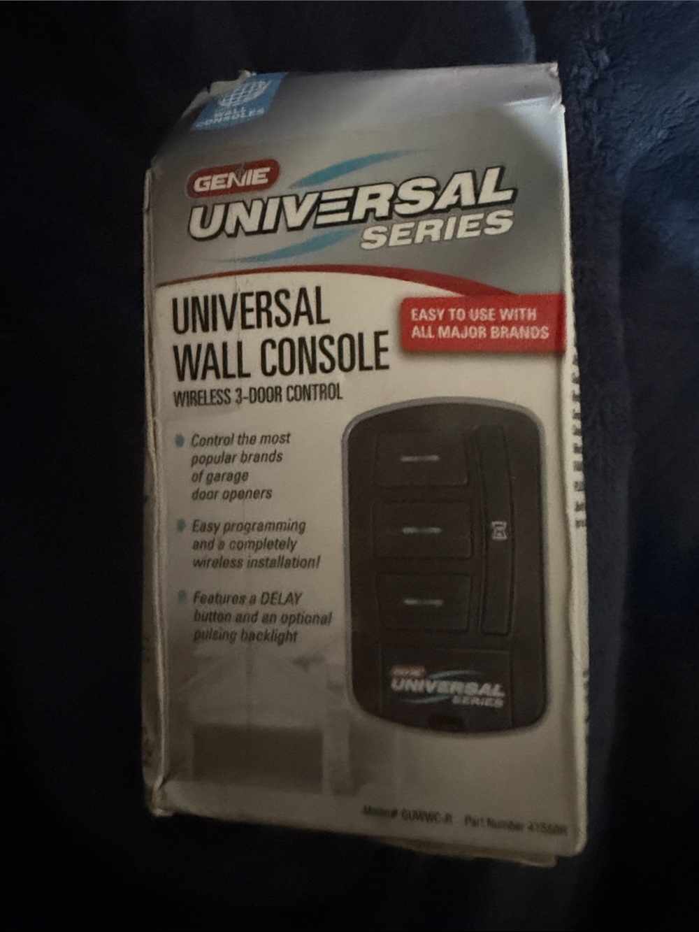 Universal Series Black Wall Console - Wireless 3-Door Control